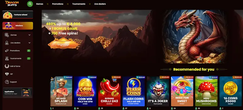 DragonSlots ξενα καζίνο με επιθετικό welcome package, live games και offer terms για ελληνικά online καζίνο